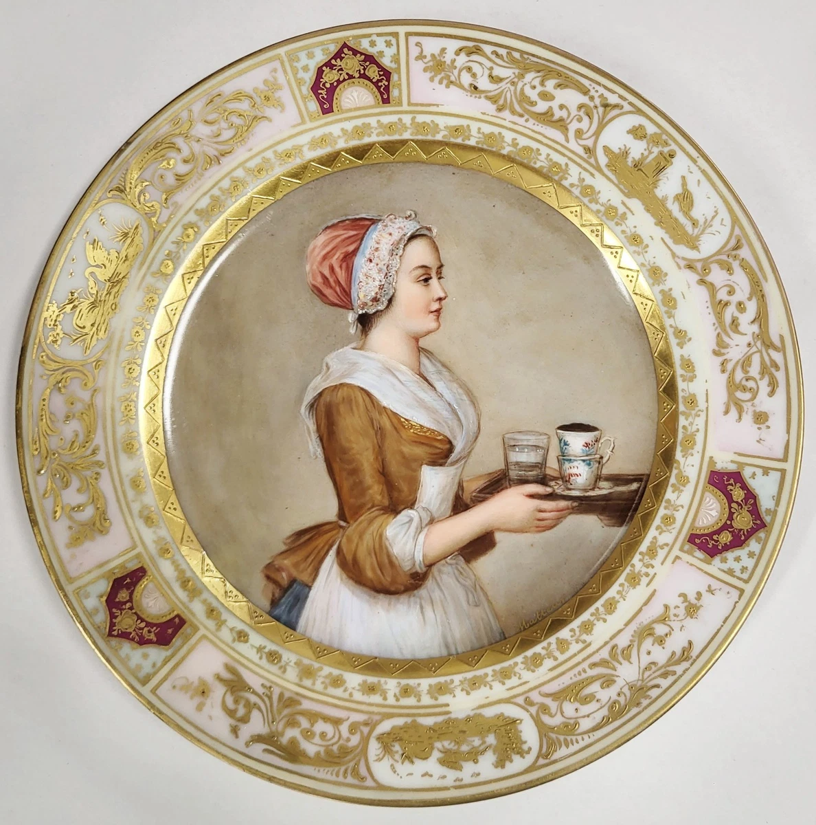Royal Vienna Plate In Antique Ceramic & Porcelain Plates