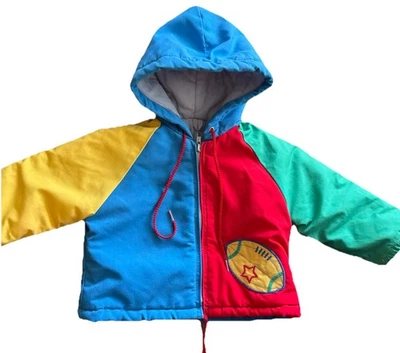 Abrigo con Capucha de Invierno Fútbol Bloque de Color Años 80 Bebé Niño 12mo Mystic Trail Foto 1 de 4