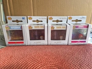 Funko Pop Bitty Pop Aktion Figur 3 Verschiedene SUPERMAN BARN OWL ARIEL - Bild 1 von 4
