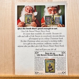 1972 Life Savers Santa Sweet Story Book Vintage Print Ad Christmas Holiday - Picture 1 of 3