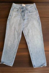 Agolde Criss Cross Upsize High Rise Jeans 27 x 25 Button Fly Suburbia Light Wash - Bild 1 von 24