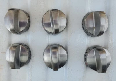 Nuevo kit de perillas de rango GE genuino OEM (ino inoxidable) WB03X32194 Foto 1 de 2