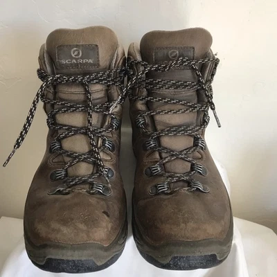 Botas impermeables Scarpa Terra GTX Gore-Tex marrón al tobillo senderismo sendero para mujer 8,5 Foto 1 de 4