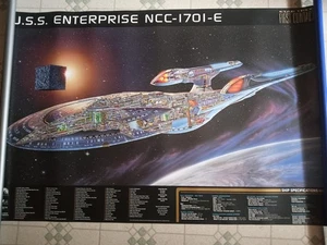 Poster SciPubTech Star Trek Primo Contatto Enterprise NCC-1701-E Ritaglio #crst3 - Foto 1 di 15