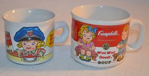 1993 Campbell's Soup Mugs by Westwood Set of 2 Large and Small - Picture 1 of 21