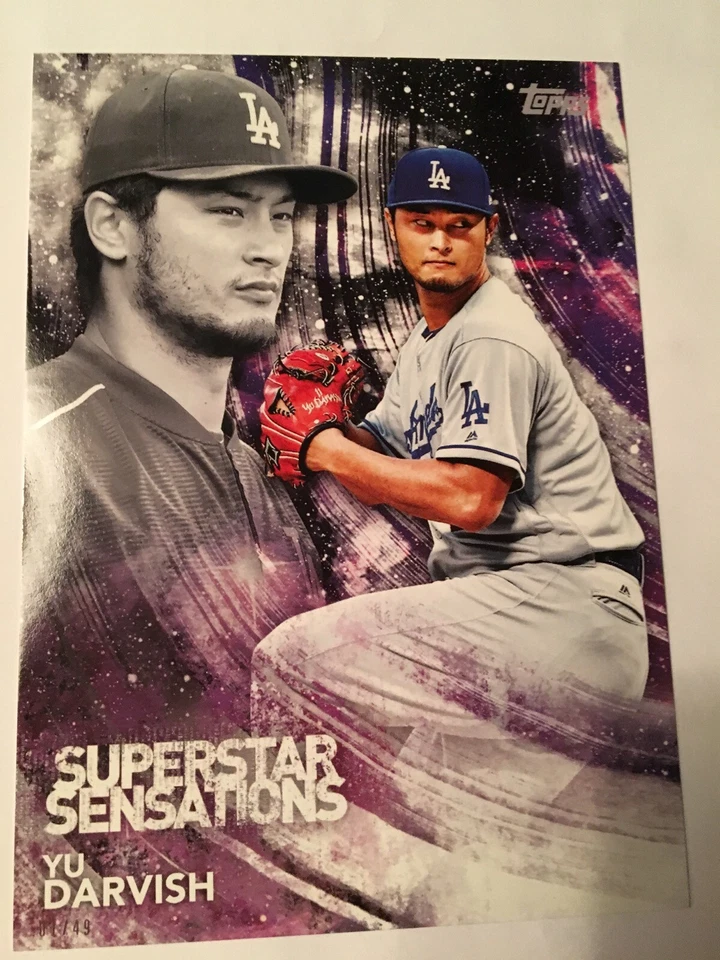 2018 Topps Superstar Sensations 5x7 Jumbo Yu Darvish Rangers SSS11 01/49 - Image 1 of 1