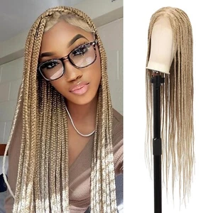 360° HD Full Lace Braided Wigs Knotless Braided Wigs for Women Box Braid Wig wit - Picture 1 of 10