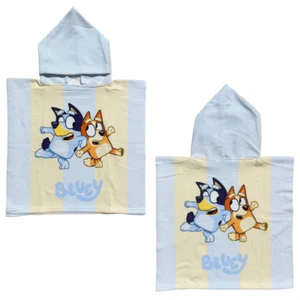 PONCHO MARE BLUEY E BINGO 100 X 50 CM ACCAPPATOIO DA SPIAGGIA BAMBINI 100% PL - Foto 1 di 5