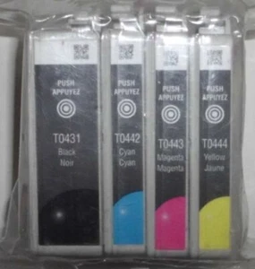 Epson 4-erSet Tinte T0431 T0442 T0443 T0444  Stylus C 64 66 84 86 CX3600 CX3650  - Picture 1 of 1