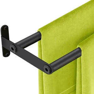 Double Towel Bar 24 Inch Towel Racks for Bathroom Stainles Steel Matte Black New - Picture 1 of 9