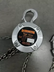 Harrington CX005-5 Manual 5 Ft Lift Chain Hoist 1000 Lb | 1/2 Ton Capacity EUC - Picture 1 of 12