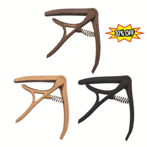 Capo Quick Change Guitar Capo – Capo W ooden With 6 Guitar Pick - Picture 1 of 14