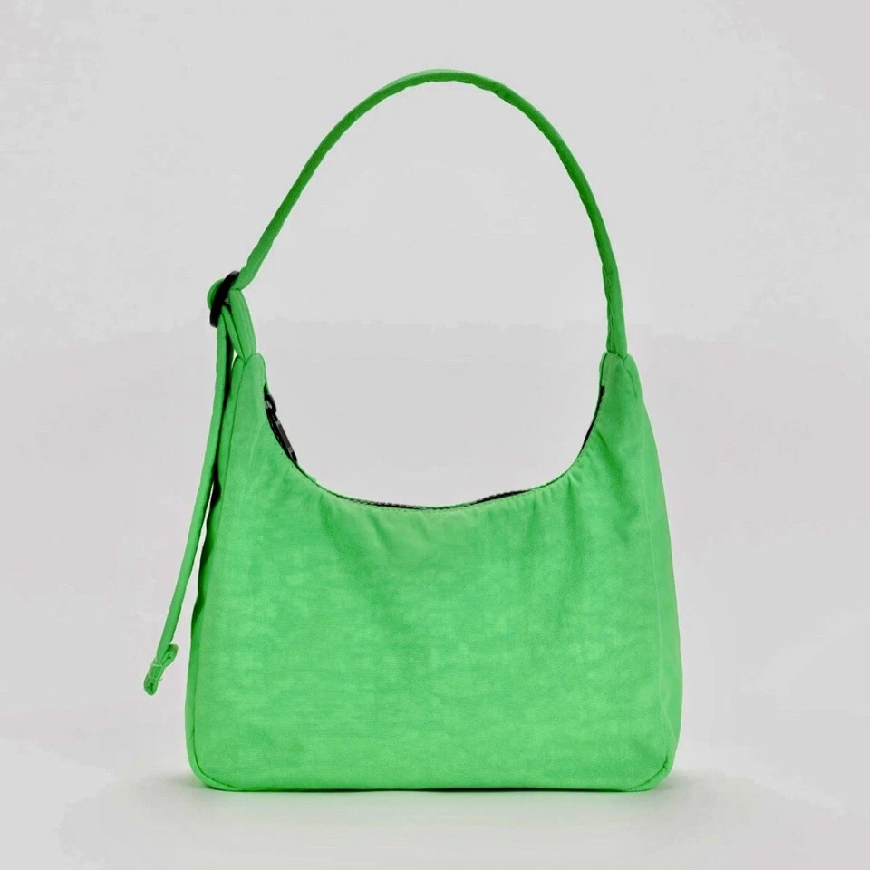 Baggu MINI Nylon Shoulder Bag in ALOE GREEN —