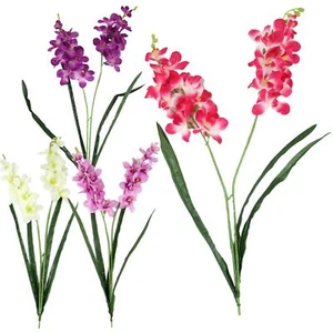 Double Stemmed Water Orchid Spray! Artificial Silk Flowers Plastic Lily Lillies - Picture 1 of 5