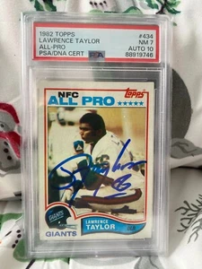 Lawrence Taylor Rookie Auto 1982 - Imagen 1 de 2