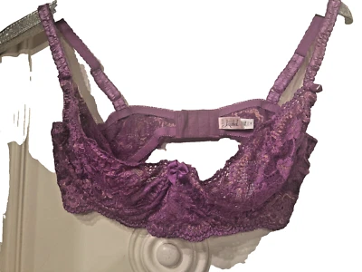 Sujetador de encaje púrpura Jezabel nuevo con etiquetas, 38D Foto 1 de 3