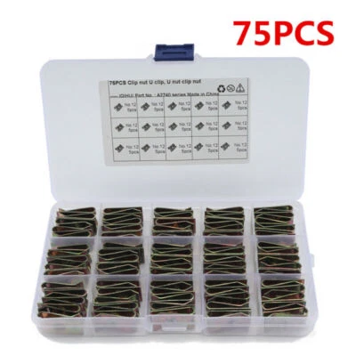 75X Tornillo de sujeción de velocidad universal para motocicleta automóvil Clips en U Clip de tuerca cautiva de aguja Foto 1 de 4