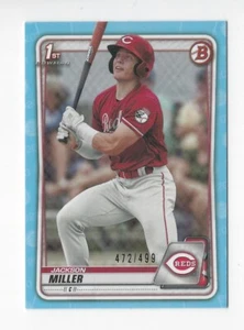 Bowman Draft Prospects 2020 #BD-116 Jackson Miller Sky Blue Parallel #'d 472/499 - Imagen 1 de 2