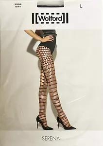 Wolford Serena Tights Pantyhose Patterned Size LARGE - Picture 1 of 5