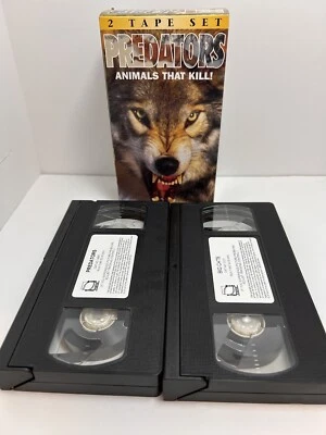 Predators Animals That Kill VHS 2 Tape Set Big Cats - Image 1 of 2