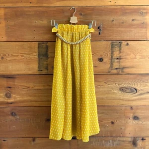 0 - Falda midi plisada a lunares amarilla Zimmerman $495 NUEVA 0716MD - Imagen 1 de 4