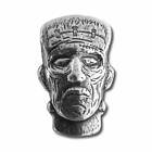  1,5 uncji. 999 Fine Silver Frankenstein Head - 3 D - Monster Head Bar - W MAGAZYNIE