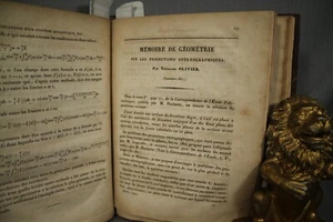 Antique leather Science Celestial Mechanics Marquis de Laplace 1806 Astronomy - Picture 1 of 14