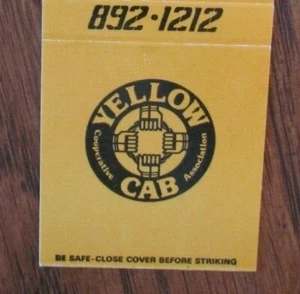 TAXI CAB: YELLOW CAB (DENVER, COLORADO) (MATCHBOOK MATCHCOVER) -F24 - Bild 1 von 2