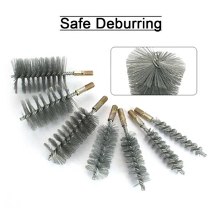 Tube Cleaning Brush Cylinder 18-75mm Stainless Steel Wire Thread Round Pipe Tool - Picture 1 of 16
