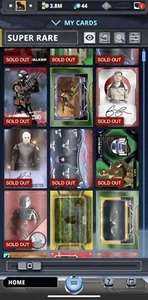 Star Wars Card Trader scegli qualsiasi 9 SR (❌premi) da BigCheeseNips *DIGITALE* - Foto 1 di 6