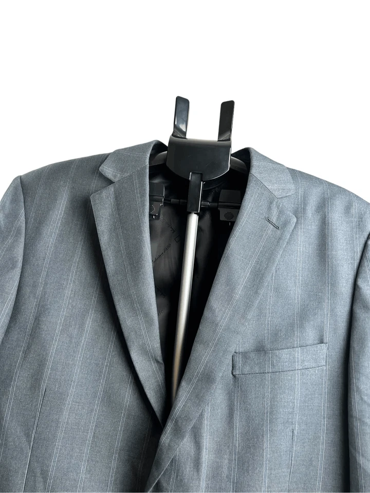 Salvatore EXTE Hombre Gris Rayas Traje Blazer Traje Abrigo Chaqueta Talla 44R Gota 6 ar Foto 1 de 4