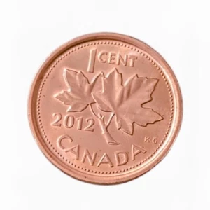 2012 Canadian 1 cent Uncirculated Non Magnetic Penny in Capsule - Picture 1 of 2