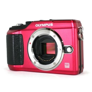 Olympus PEN E PL2 Red Mirrorless Camera Body With Battery Strap Tested - Picture 1 of 12