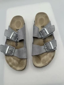 Birkenstock Arizona Sparkle Silver Wildleder Sandalen Damen Gr. 40 / L9 M7 - Bild 1 von 7