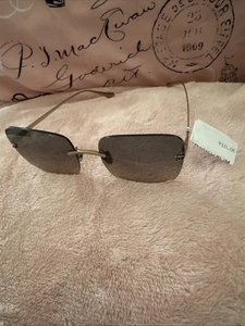 Chanel randlose Sonnenbrille CH4287T 395S3 blassgoldfarben neu mit Etikett 910 $ Nordstrom LESEN! - Bild 1 von 10
