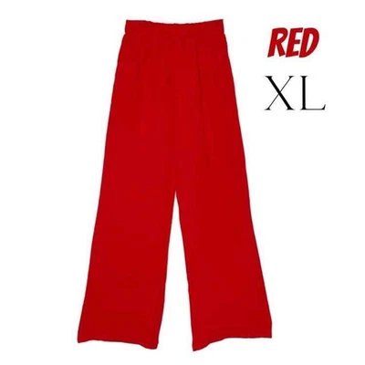 NWT LuLaRoe JoJo Pants Red Wide Leg Pull-On Size XL - Image 1 of 3