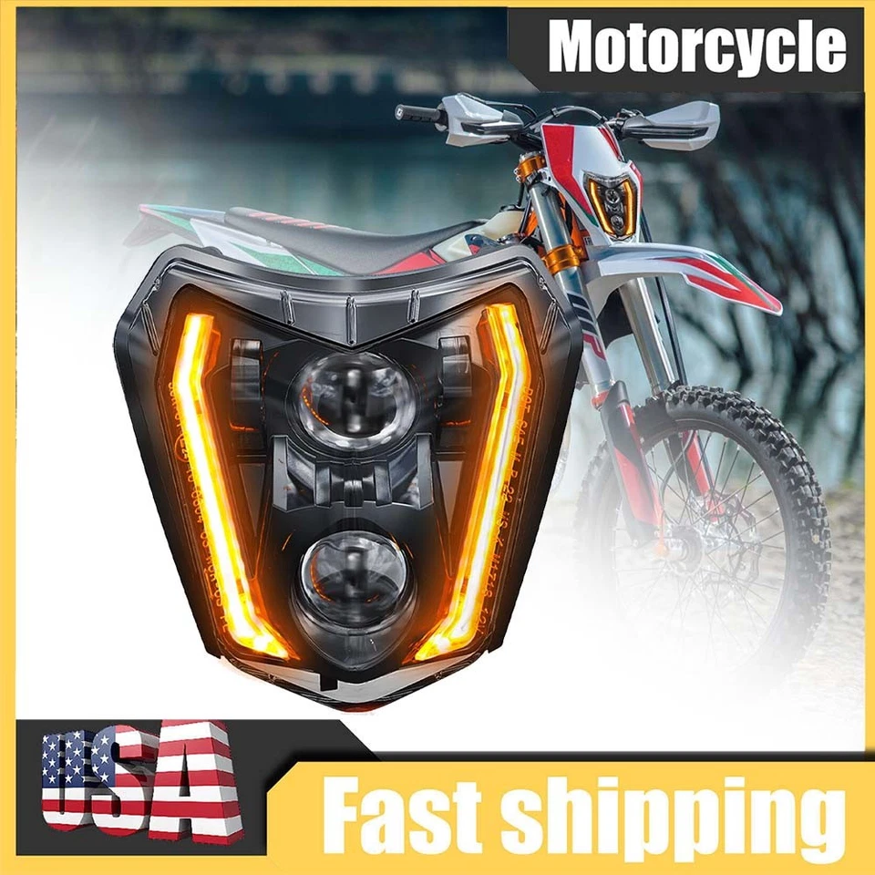 Farol de LED com DRL, SETA para KTM EXC XCW 500 450 350 250 SX 125 2017-2021 - Imagem 1 de 4