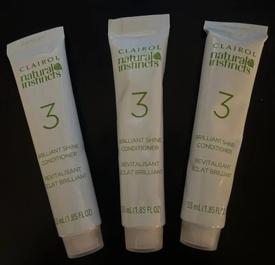 Natural Instincts Brilliant Shine Conditioner Clairol 1.85 oz each- New 3 Tubes - Image 1 of 2
