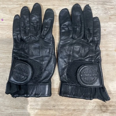Vintage Harley Davidson Women's Black Leather Gloves Small - Image 1 of 4