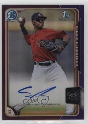 2015 Bowman Chrome Prospects Purple Refractor /250 Sergio Alcantara Auto - Image 1 of 2