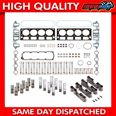 fit GM 6.2 AFM Lifter Replacement Kit Head Gasket Set Head Bolts Lifters Guides Foto 1 de 4