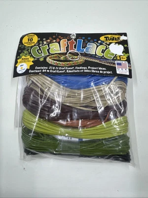 Tóner Artesanal Encaje Verde Marrón Azul Foto 1 de 4