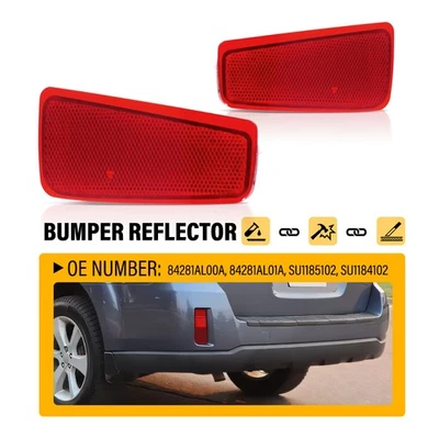 2X Rear Left+Right Bumper Reflector Red for 2015-2020 Subaru Outback SU1185102 H - Imagem 1 de 4