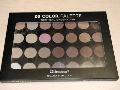 bh cosmetics neutral eyeshadow 28 color palette brand new in the box full size - Image 1 of 3