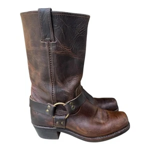 Stivali da motociclista Frye 12R Harness donna taglia 9,5 M in pelle marrone - Foto 1 di 9