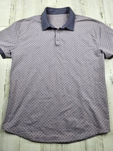 BYLT Polka Dot Drop Cut S/S Purple Short Sleeve Polo Shirt Men's Size XL  - Picture 1 of 12