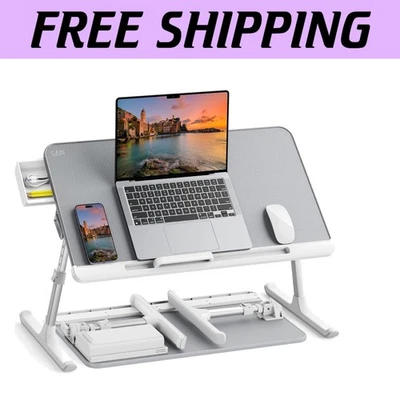 Portable Laptop Bed Table with Non-Slip PVC Surface - Adjustable Heights - Image 1 of 4