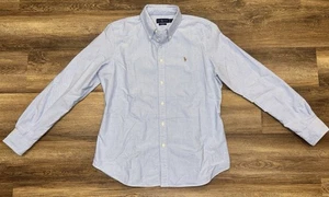 Polo Ralph Lauren Para Hombres XL Oxford Con Botones Manga Larga Ajuste Personalizado Azul - Imagen 1 de 9