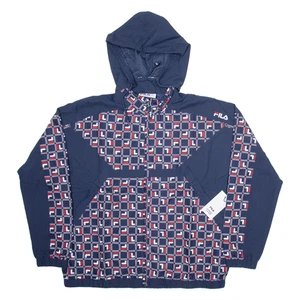 FILA Mens Track Jacket Blue Hooded XL - Picture 1 of 6