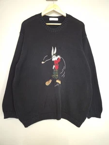 St Michaels Vintage Warner Bros Looney Tunes Bugs Bunny Golf Strick Pullover XL - Bild 1 von 9
